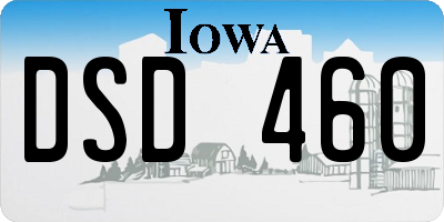 IA license plate DSD460