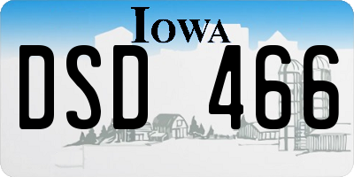 IA license plate DSD466