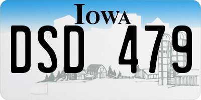 IA license plate DSD479