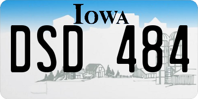 IA license plate DSD484