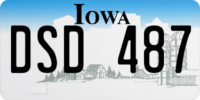 IA license plate DSD487