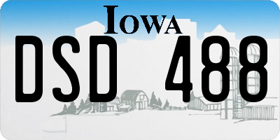 IA license plate DSD488