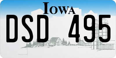 IA license plate DSD495