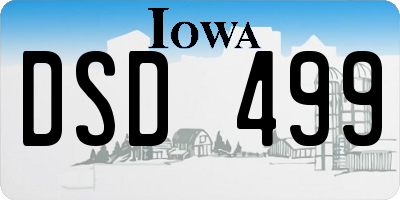 IA license plate DSD499