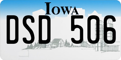 IA license plate DSD506