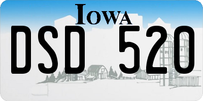 IA license plate DSD520