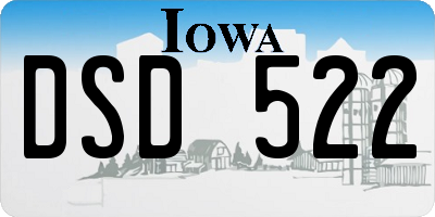 IA license plate DSD522