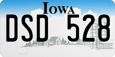 IA license plate DSD528
