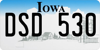 IA license plate DSD530