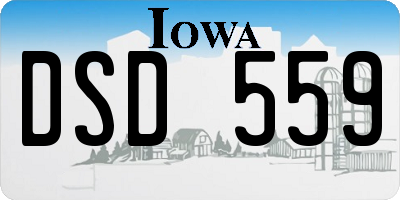 IA license plate DSD559