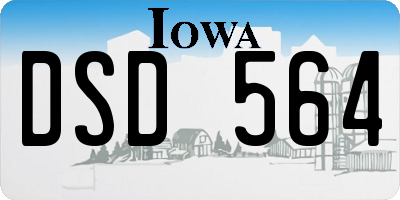 IA license plate DSD564