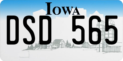 IA license plate DSD565
