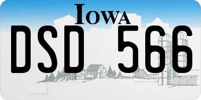 IA license plate DSD566