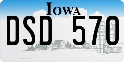 IA license plate DSD570