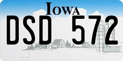 IA license plate DSD572