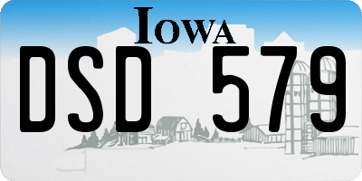 IA license plate DSD579