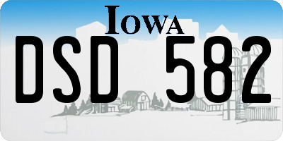 IA license plate DSD582