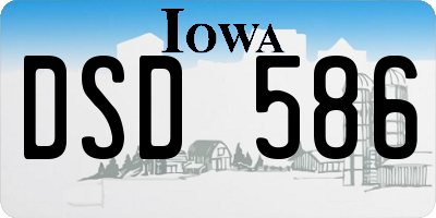 IA license plate DSD586