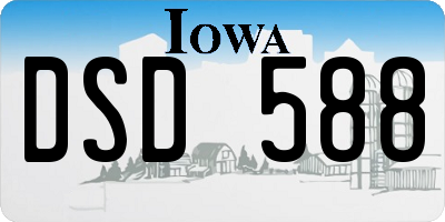 IA license plate DSD588