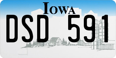 IA license plate DSD591