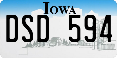 IA license plate DSD594