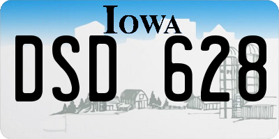 IA license plate DSD628