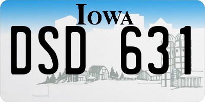 IA license plate DSD631