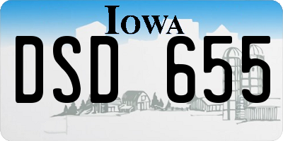 IA license plate DSD655