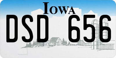 IA license plate DSD656