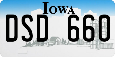 IA license plate DSD660