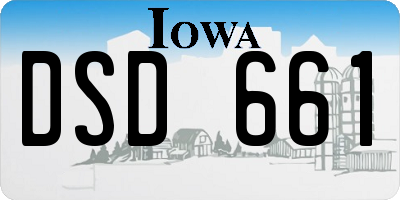 IA license plate DSD661