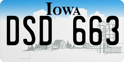 IA license plate DSD663