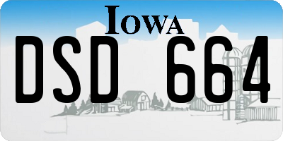 IA license plate DSD664