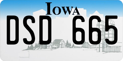 IA license plate DSD665