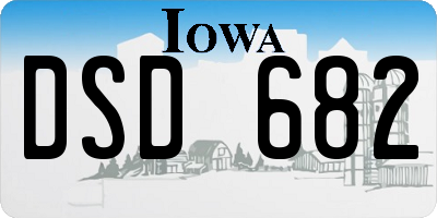 IA license plate DSD682