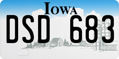 IA license plate DSD683