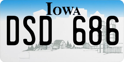 IA license plate DSD686