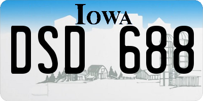 IA license plate DSD688
