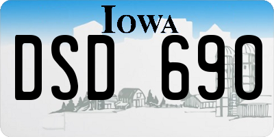 IA license plate DSD690