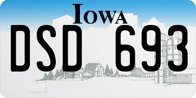 IA license plate DSD693