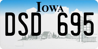 IA license plate DSD695