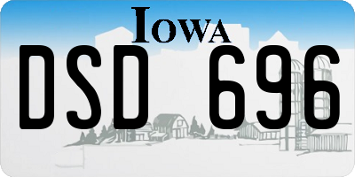 IA license plate DSD696
