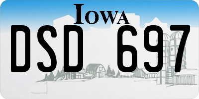 IA license plate DSD697