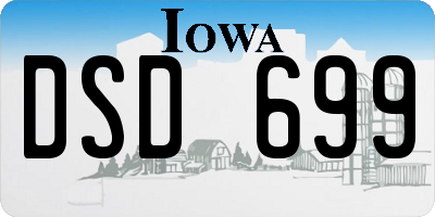 IA license plate DSD699