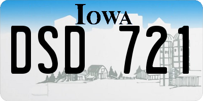 IA license plate DSD721