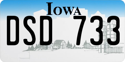 IA license plate DSD733