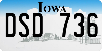 IA license plate DSD736