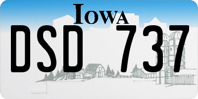 IA license plate DSD737