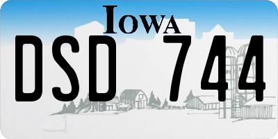 IA license plate DSD744