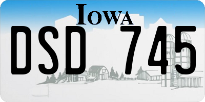IA license plate DSD745